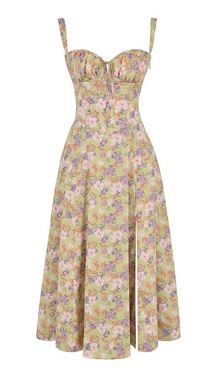 Drune | Blumen Kleid für Frauen Midi