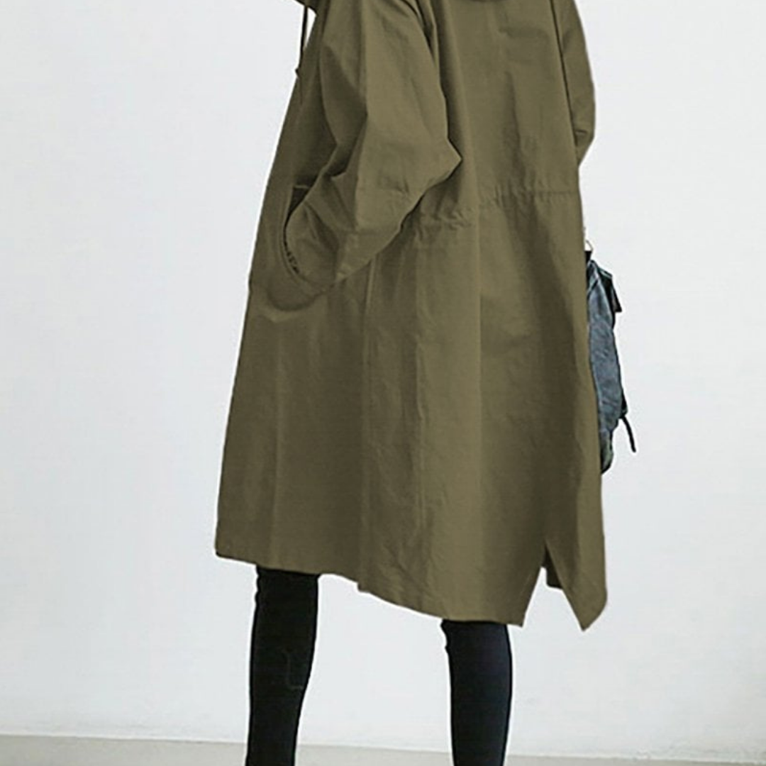 Drune | Button-Up Windbreaker - Leichter Übergrößen-Mantel - Lässige Übergangsoberbekleidung