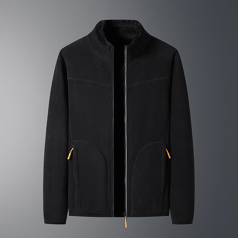 Drune | Fleecejacke mit Reißverschlusstaschen - Leichte Wärme - Hoher Kragen - Alltags-Layer