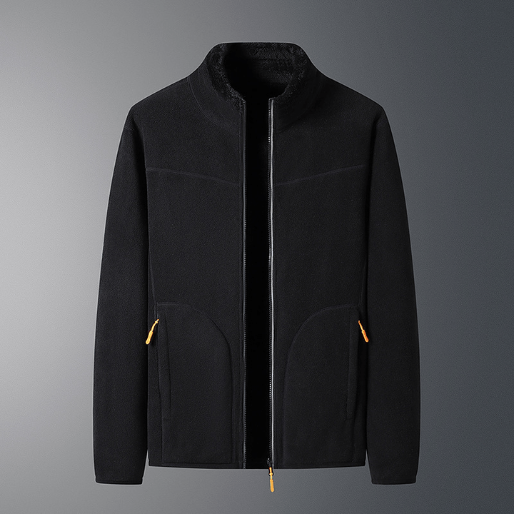 Drune | Fleecejacke mit Reißverschlusstaschen - Leichte Wärme - Hoher Kragen - Alltags-Layer