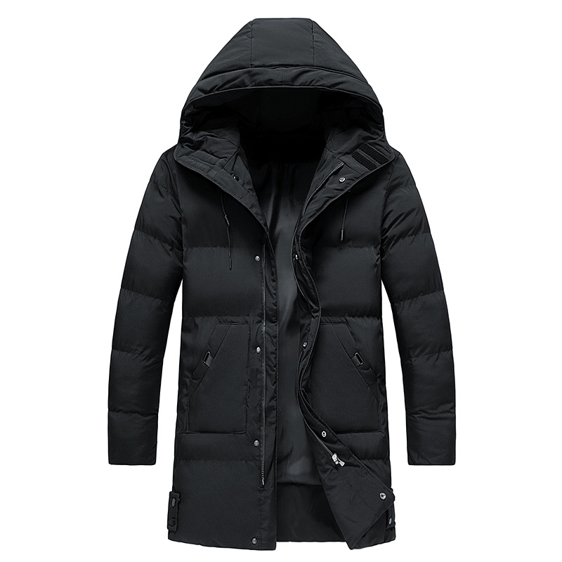 Drune | Herren Langer Wintermantel Mit Verstellbarer Kapuze Und Reißverschluss Design