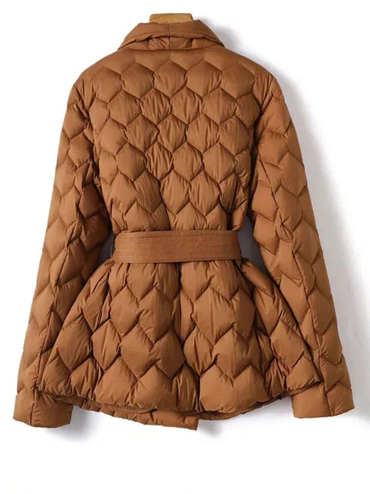 Drune | Damen Gürtel-Mittel-Länge Pufferjacke