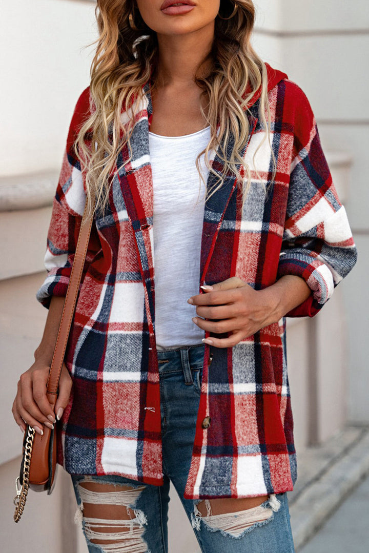 Drune | Gitter Oversized Jacke mit Kapuze Lässiger Komfort Warm und Trendy