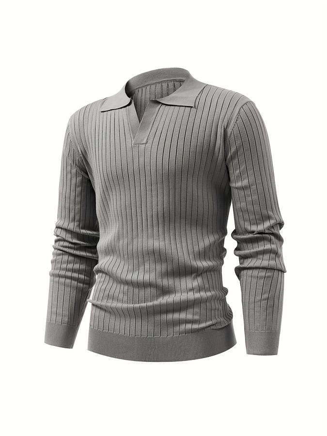 Drune - Lässiger Herrenpullover mit V-Ausschnitt