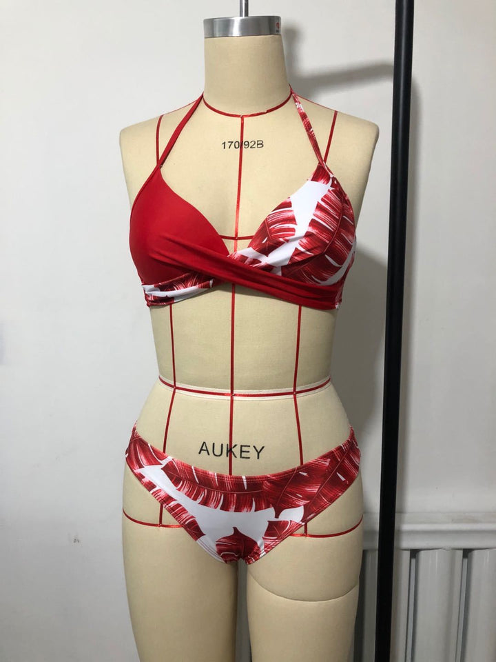 Damen Triangel-Bikini mit raffiniertem Wickel-Oberteil Drune