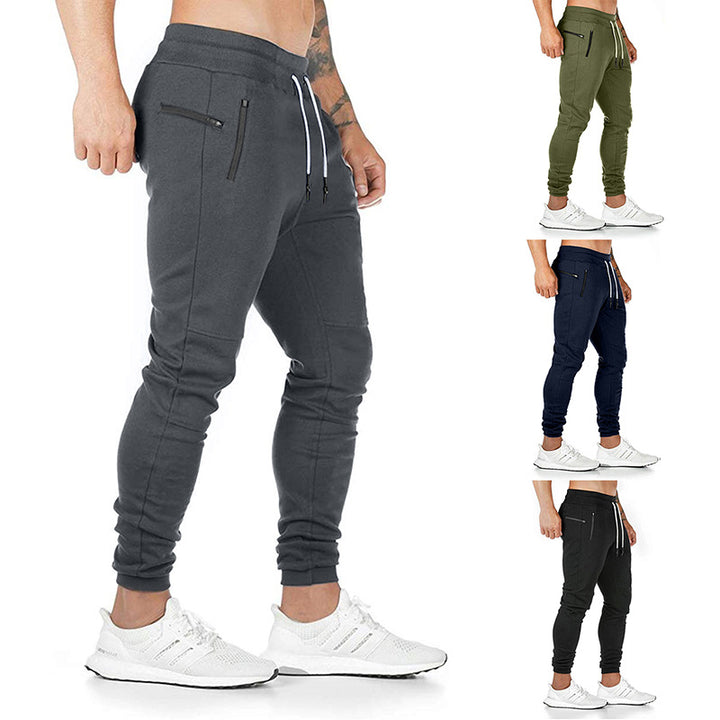 Herren nan taillierte Tapered Jogginghose mit elastischem Tunnelzug, Bündchen und Reißverschlusstaschen Drune