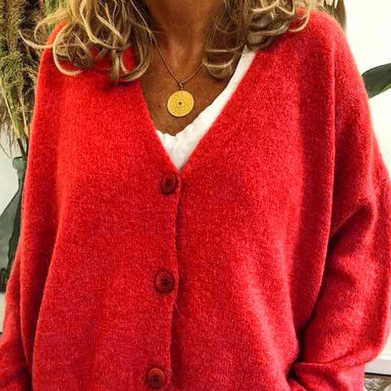Drune | Schicke Herbst Einfarbige Lockere Pullover für Frauen