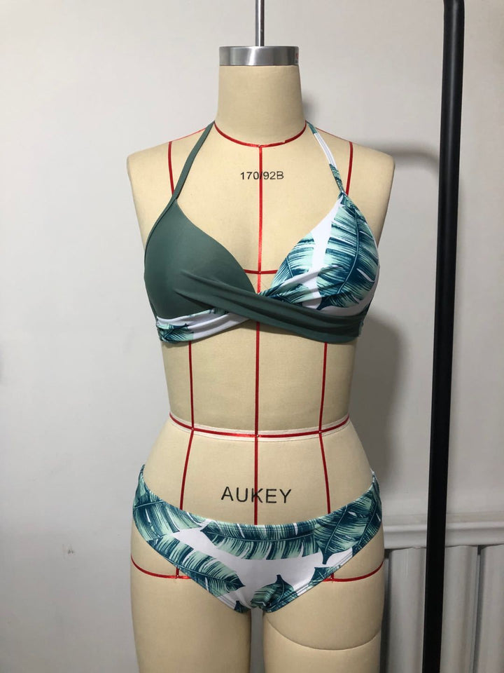 Damen Triangel-Bikini mit raffiniertem Wickel-Oberteil Drune