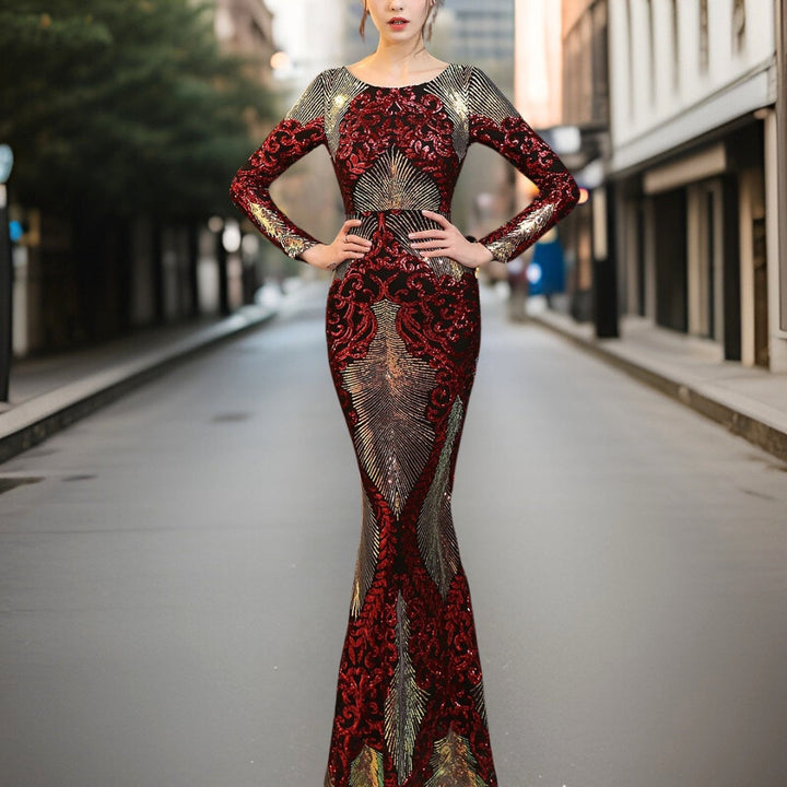 Drune - Hochwertiges, rückenfreies Pailletten-Kleid