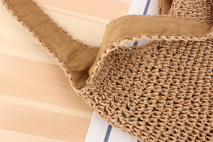Drune | Schultertasche Aus Geflochtenem Stroh