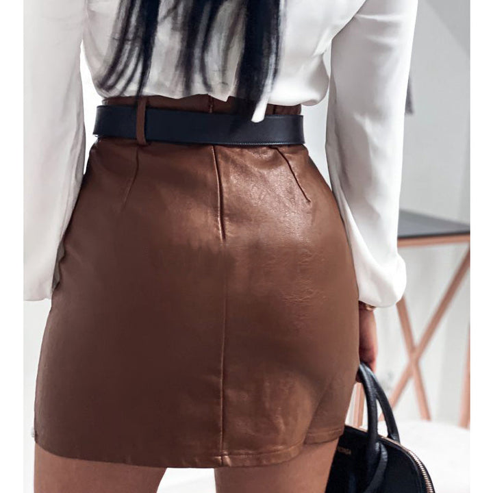 Drune | Elegante Mode Nieten PU Leder Röcke Frauen