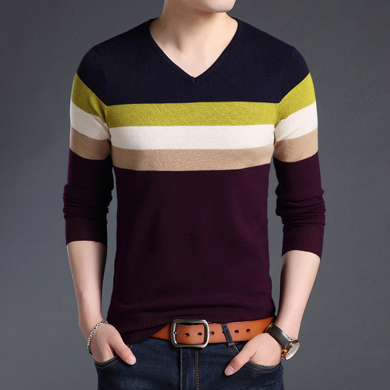 Drune | Stylischer V-Ausschnitt Pullover
