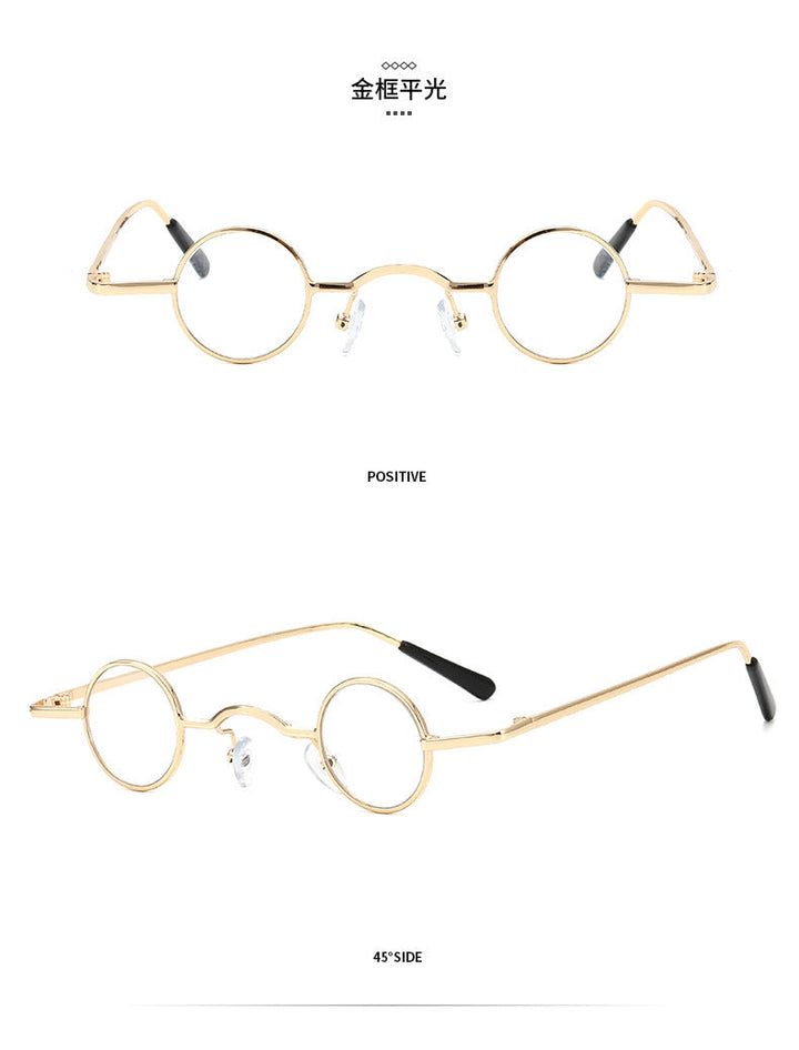 Drune | Retro Sonnenbrille Mit Kleinem Runden Rahmen Für Herren