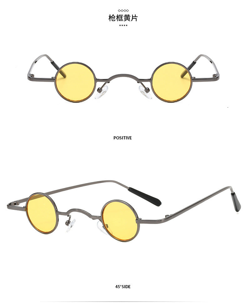 Drune | Retro Sonnenbrille Mit Kleinem Runden Rahmen Für Herren