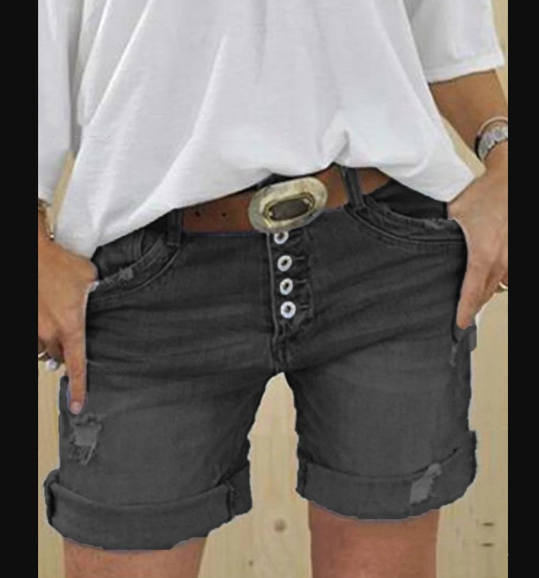Drune | Damen Shorts Aus Ripped Denim Für Einen Lässigen Sommerlook
