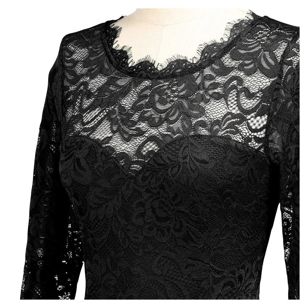 Drune | Elegantes Chiffon Kleid Mit Spitzen Einsätzen Für Brautjungfern