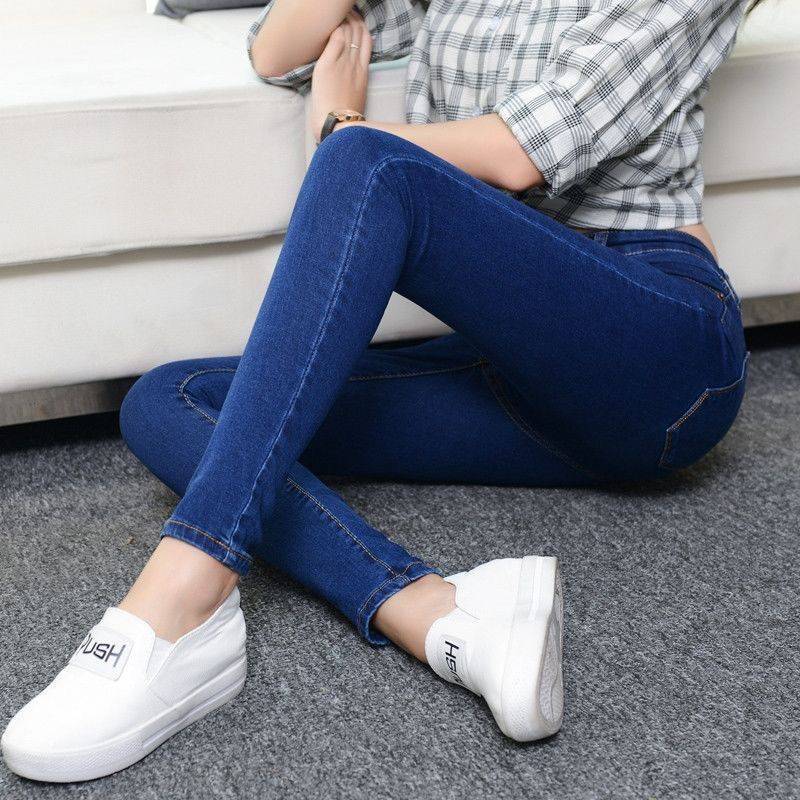Drune-Denim-Hose mit hoher Taille und großer Größe