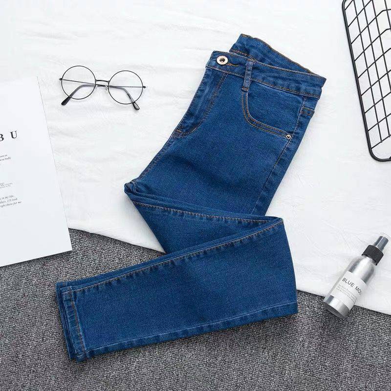 Drune-Denim-Hose mit hoher Taille und großer Größe