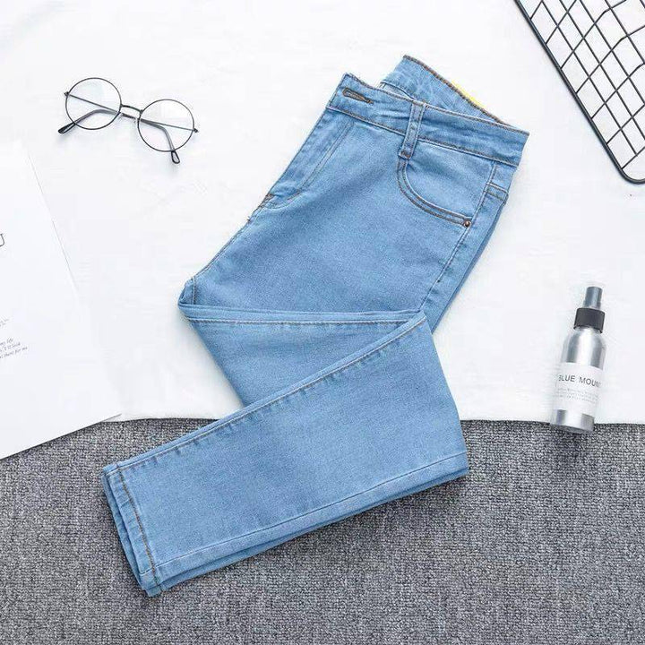 Drune-Denim-Hose mit hoher Taille und großer Größe