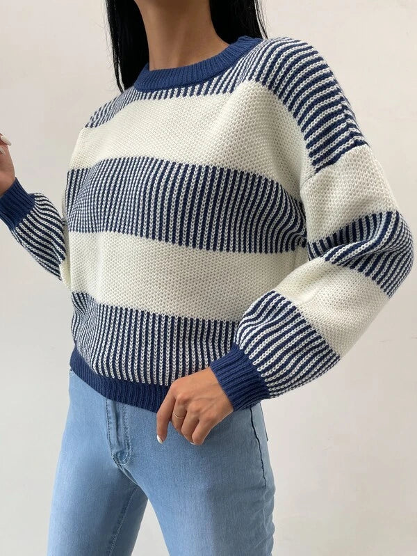 Drune | Radiance Gestreifter Freizeitpullover