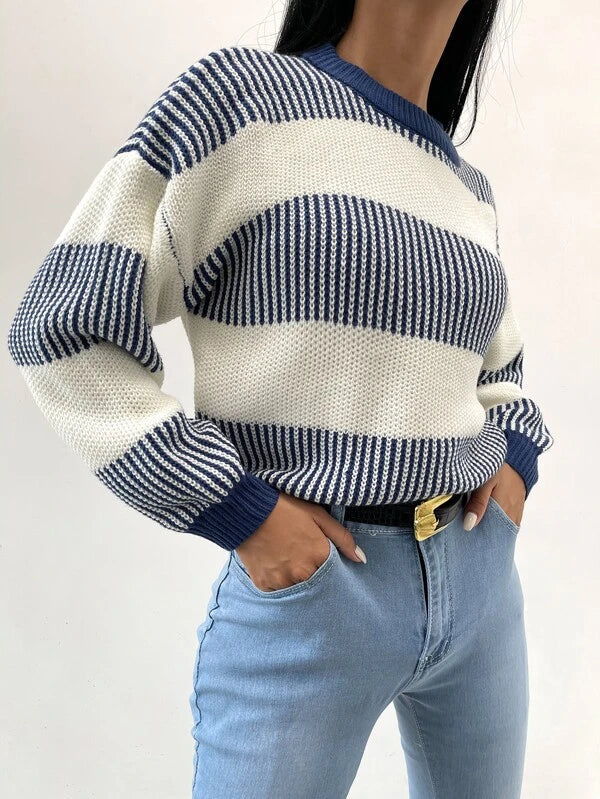 Drune | Radiance Gestreifter Freizeitpullover