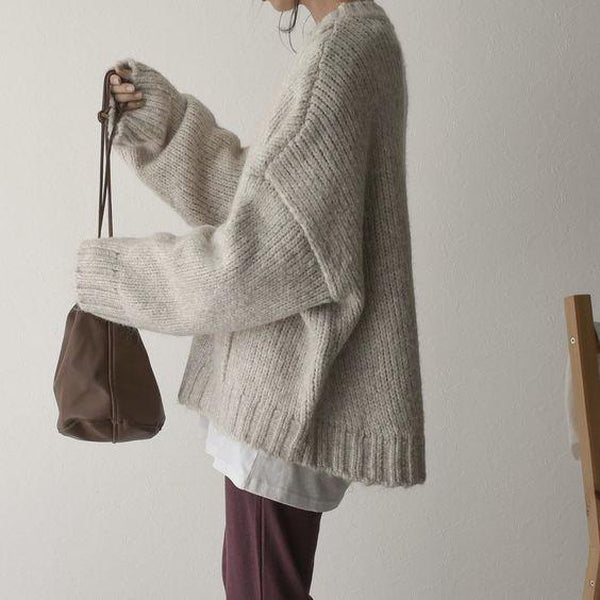 Drune | Übergroßer Strickpullover mit Tasche