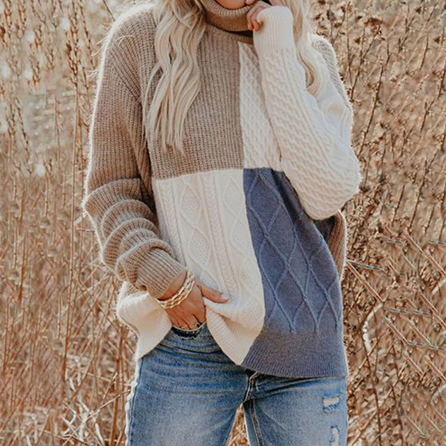 Drune | Strickpatchwork-pullover Acryl Modern, Warm