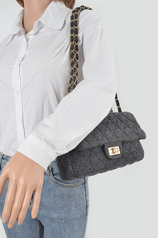 Drune | Denim Gesteppte Umwandelbare Schultertasche
