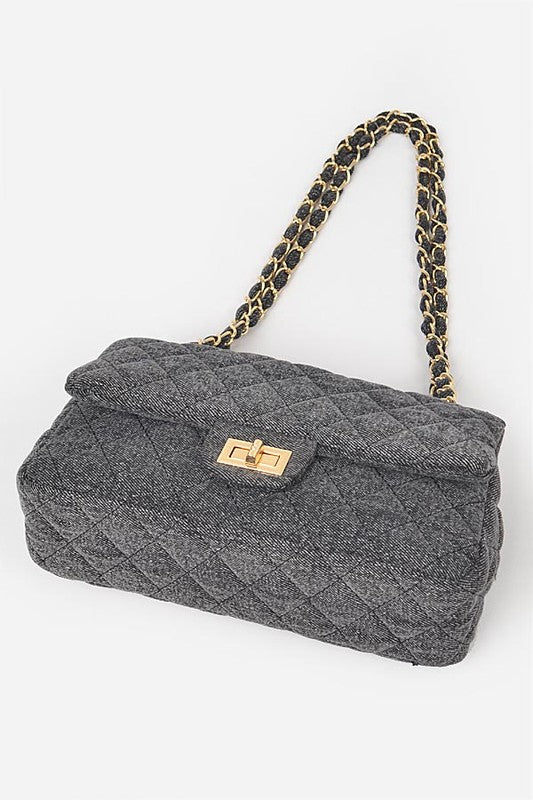 Drune | Denim Gesteppte Umwandelbare Schultertasche
