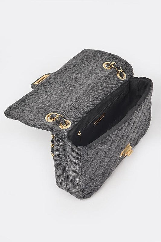 Drune | Denim Gesteppte Umwandelbare Schultertasche