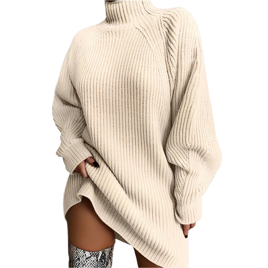 Drune | Warmes Strickkleid Mit Rollkragen