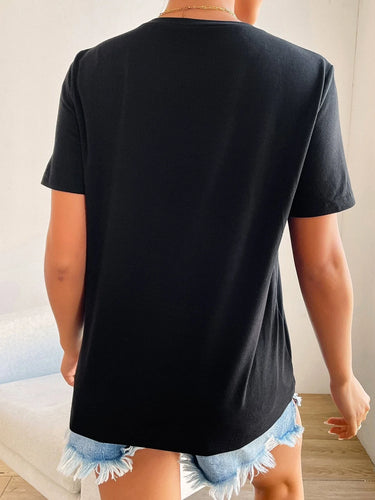 Drune | Damen T-Shirt Mit Herz Detail Minimalistisch, Lässig & Kombinationsstark
