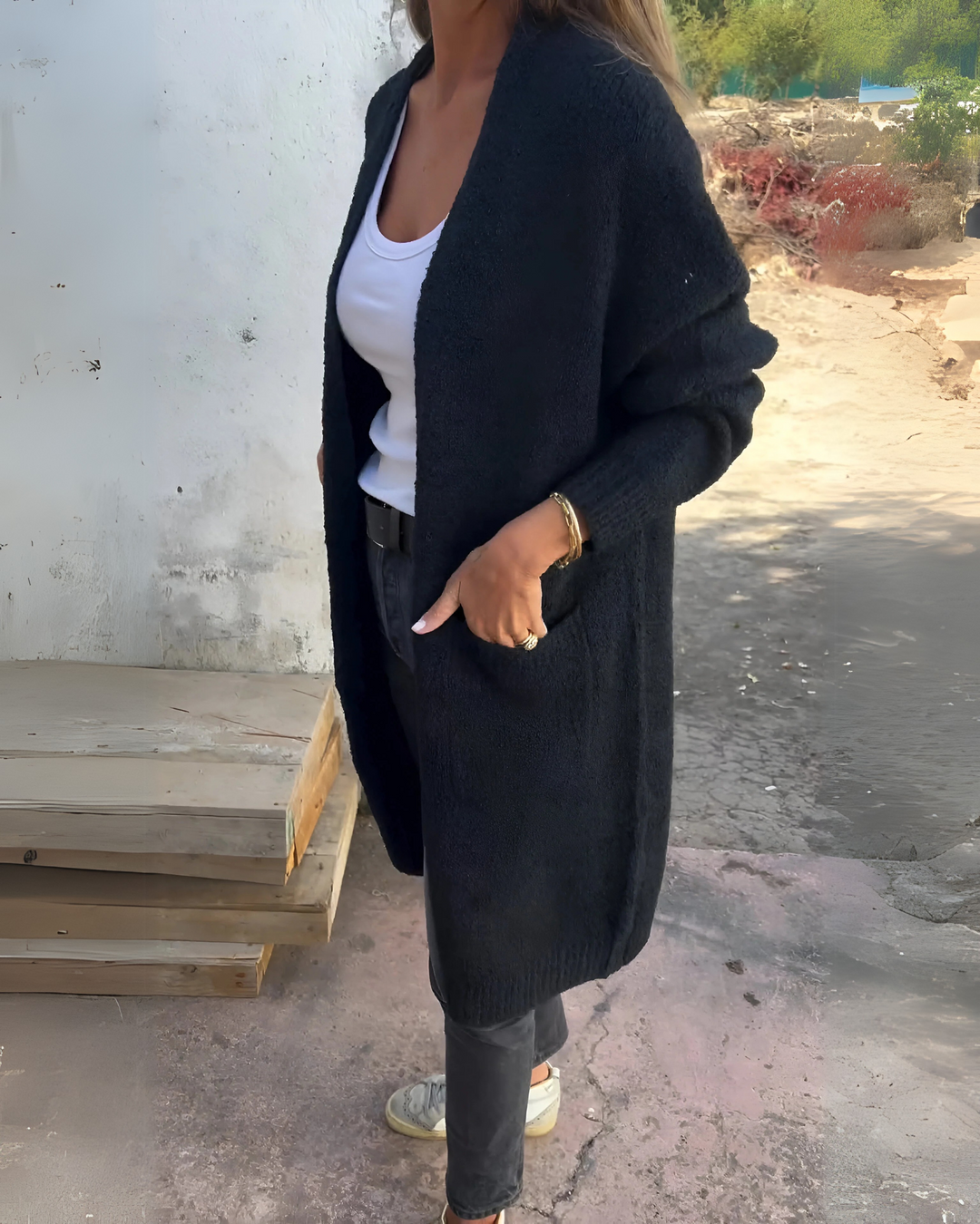 Drune | Lässiger Strick Cardigan mit Taschen