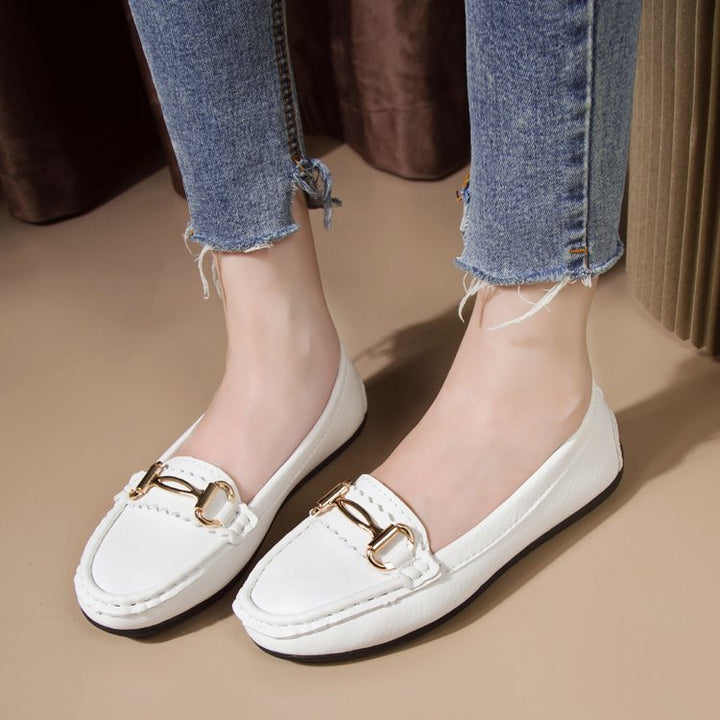 Damen Mokassins mit elegantem Schnallen-Detail und markantem Designs Drune