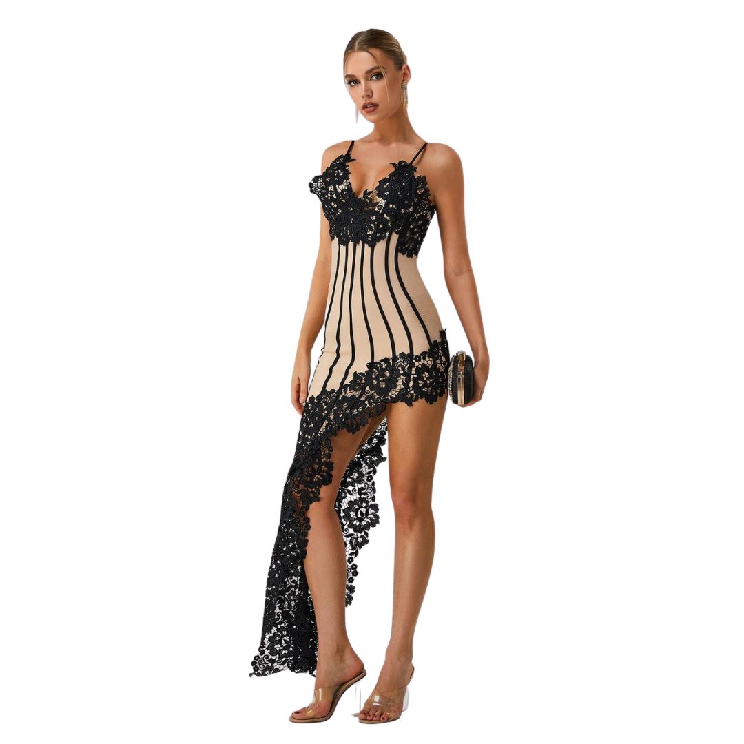 Drune | Midi-Bandage-Kleid aus Spitze