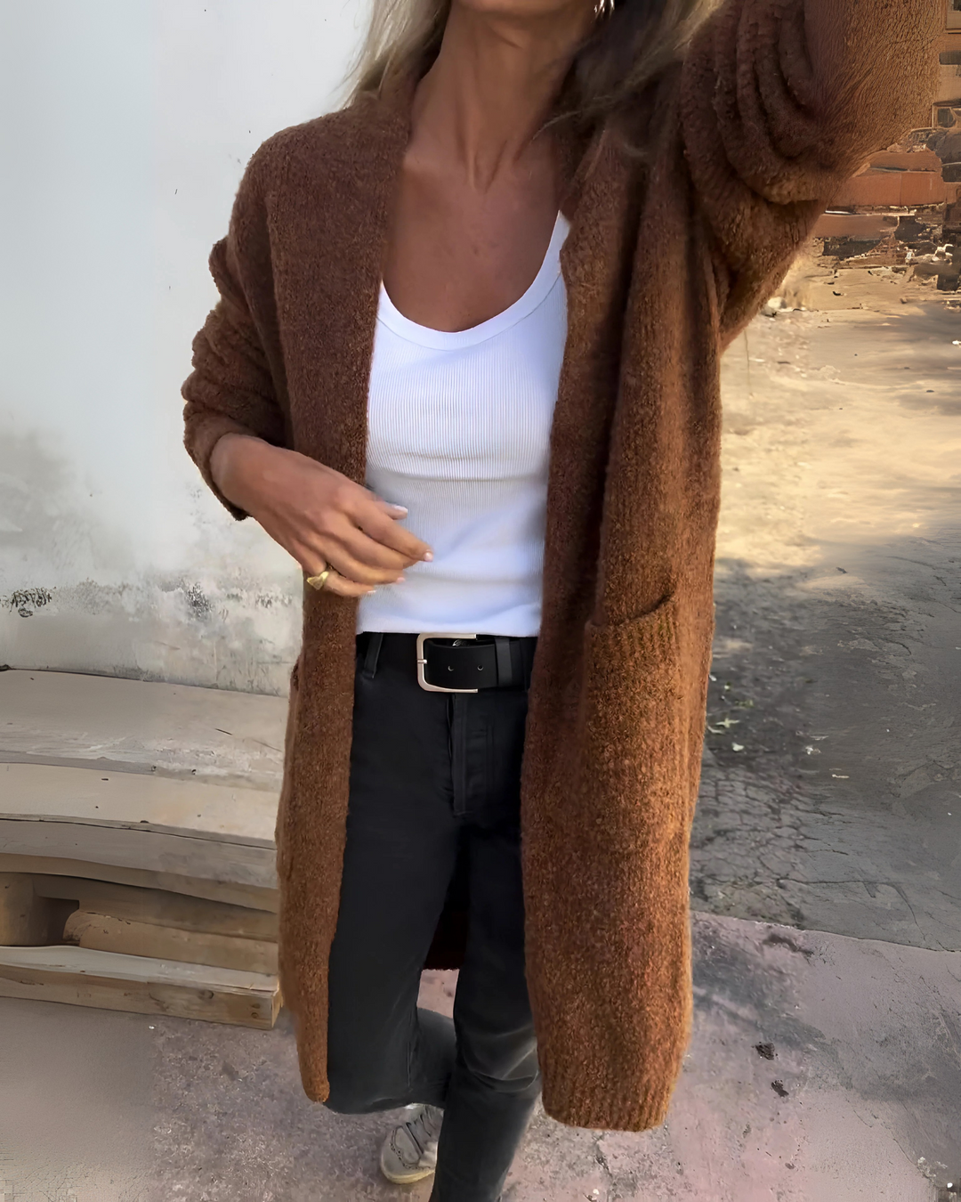 Drune | Lässiger Strick Cardigan mit Taschen