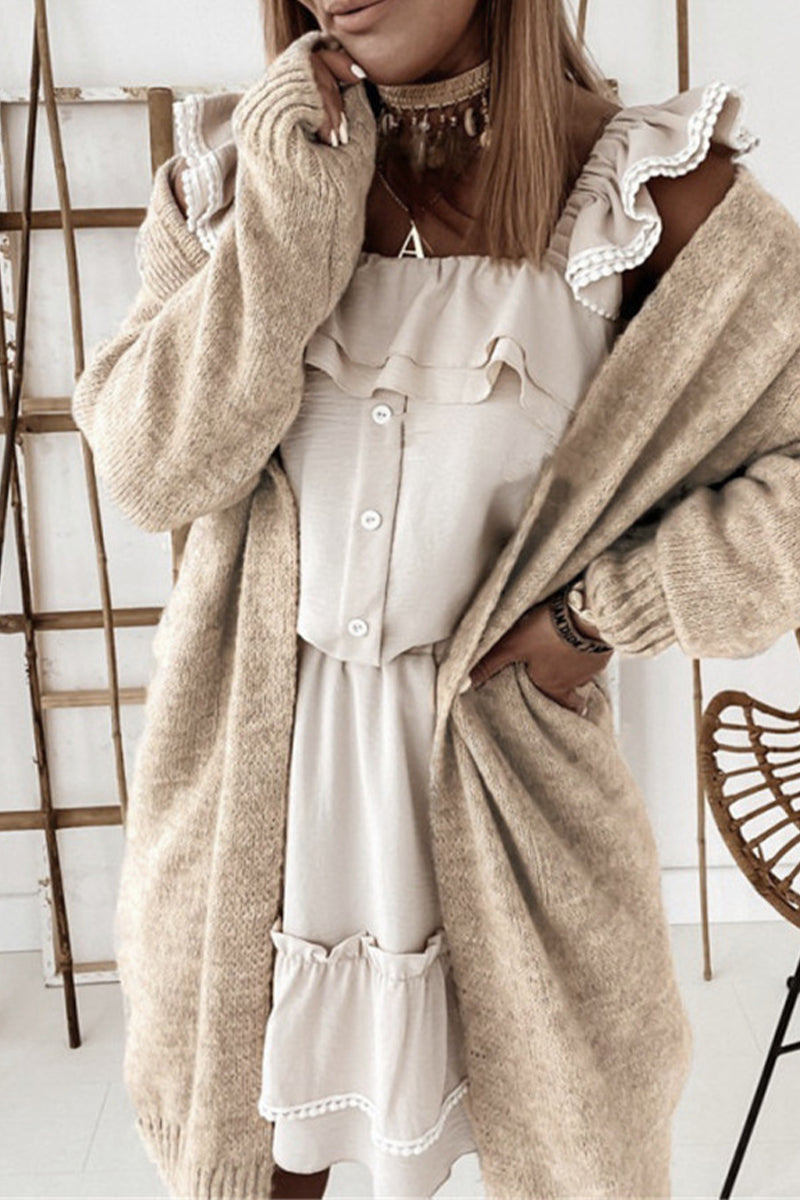 Drune | Offene Front Strickjacke