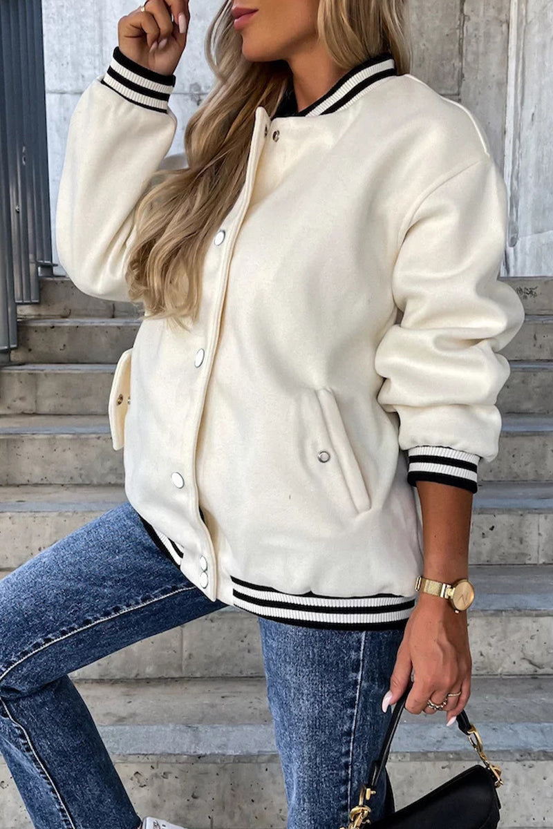 Drune | Street Color Block Buckle Kontrast O Neck Jacke(4 Farben)