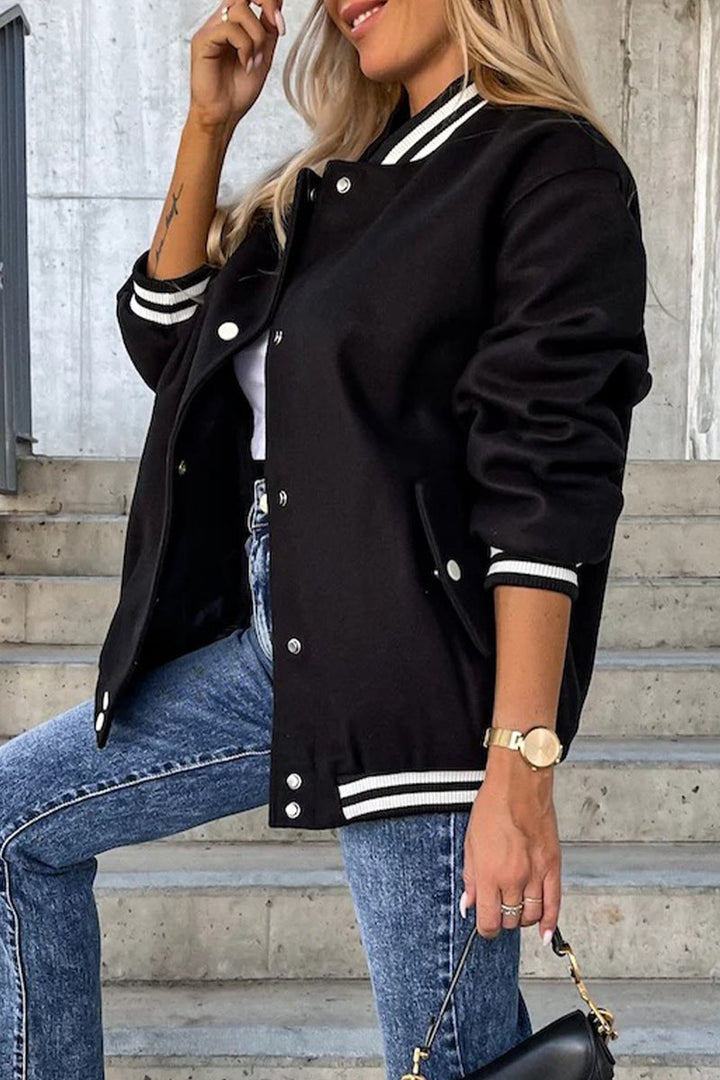 Drune | Street Color Block Buckle Kontrast O Neck Jacke(4 Farben)