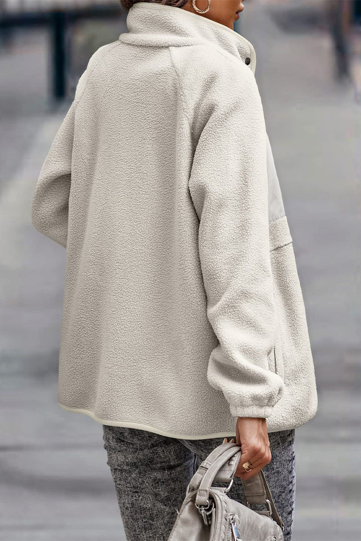 Drune | Solid Patchwork Pocket Halb-A Rollkragenjacke (7 Farben)