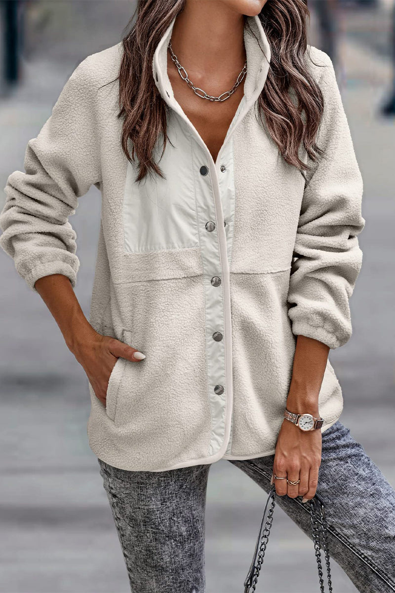 Drune | Solid Patchwork Pocket Halb-A Rollkragenjacke (7 Farben)