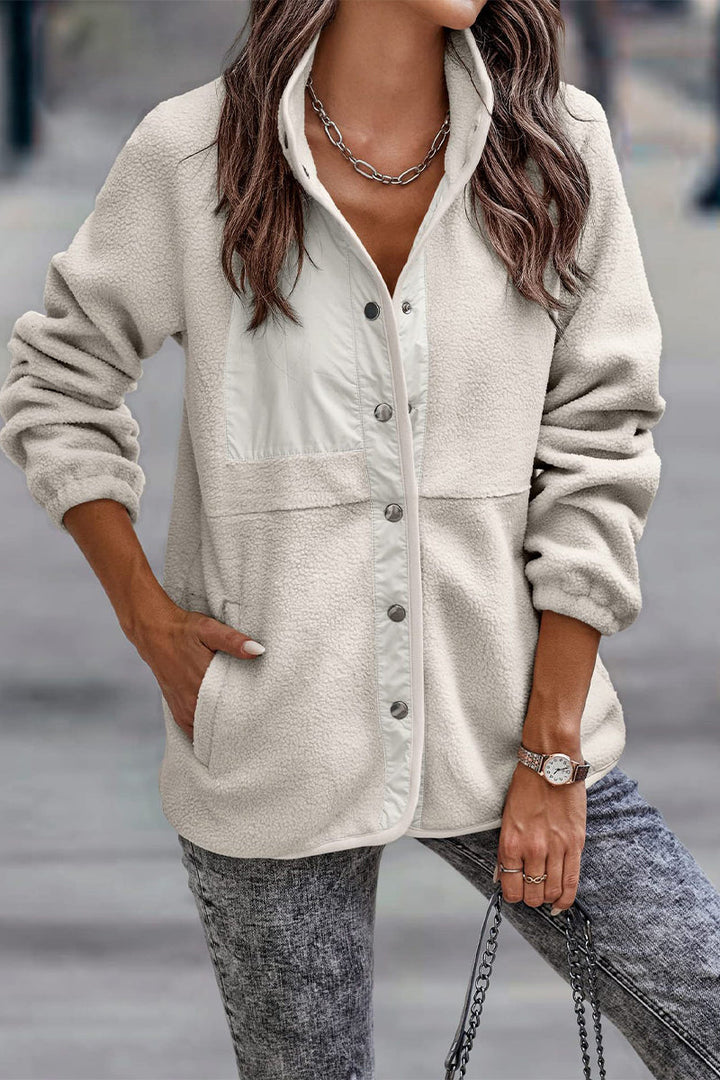 Drune | Solid Patchwork Pocket Halb-A Rollkragenjacke (7 Farben)