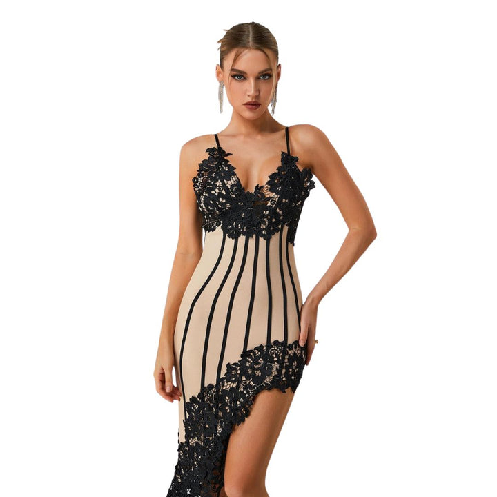 Drune | Midi-Bandage-Kleid aus Spitze