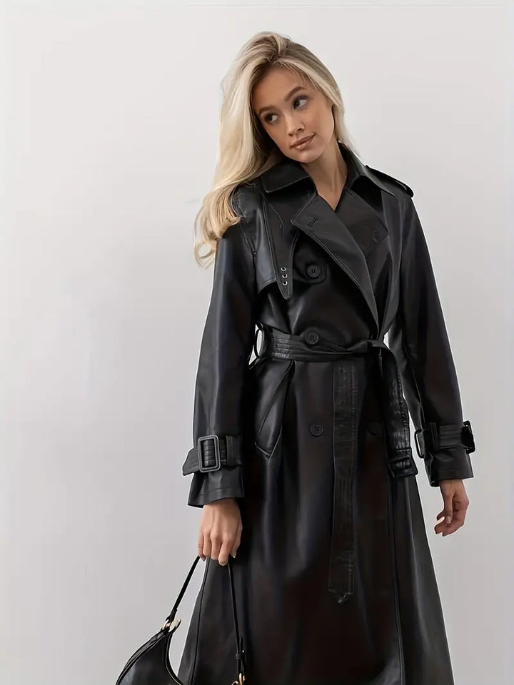 Drune | Trenchcoat aus Leder mit Gürtel Hayle