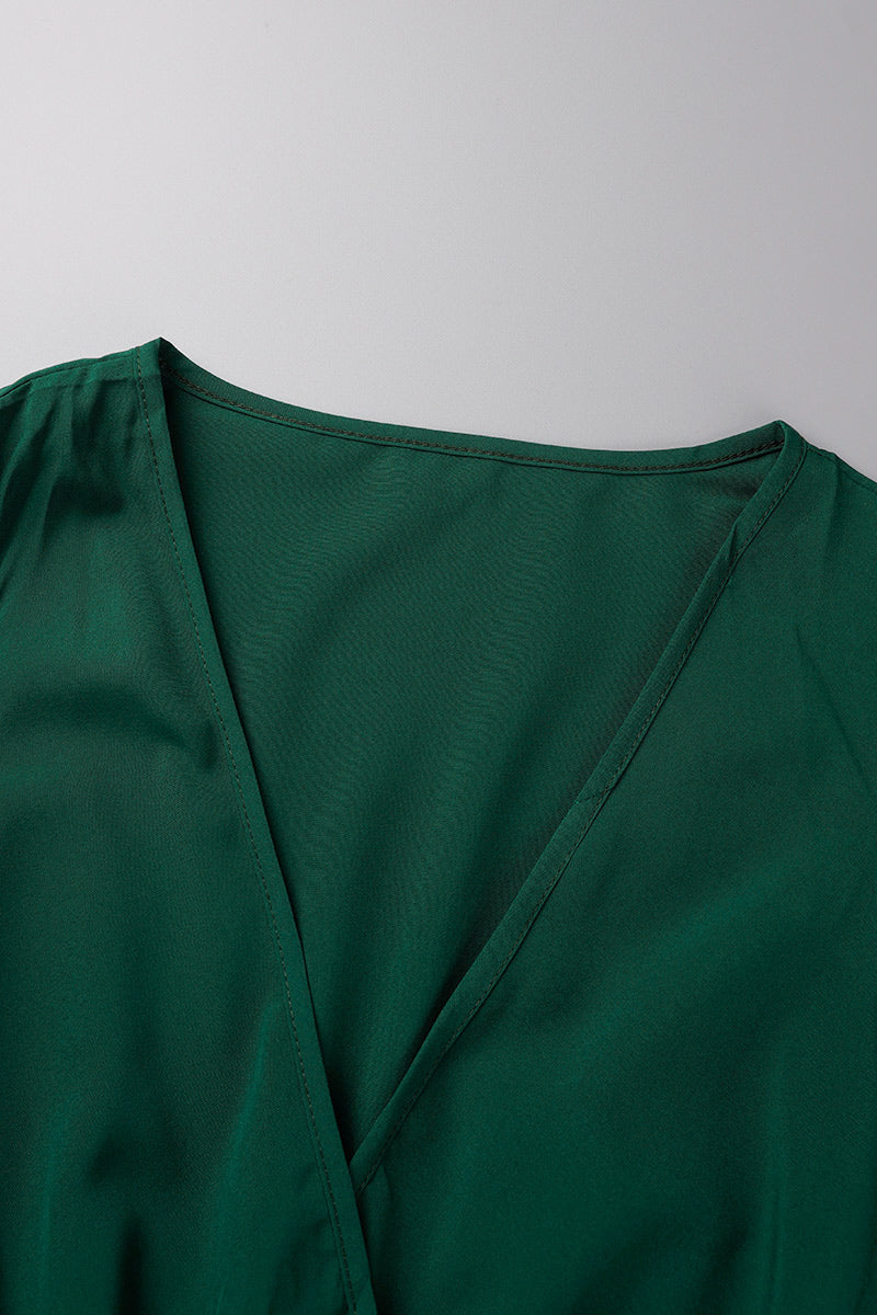 Drune | Elegante Einfarbige Hohe Öffnung V-Ausschnitt Ärmelloses Kleid Kleider- 3 Farben