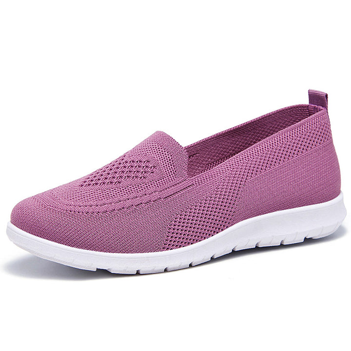 Damen nan ultraleichter gestrickter Slip-On-Loafer mit nahtlosem Sockenschaft, elastischem Einstieg und stoßdämpfender EVA-Laufsohle Drune