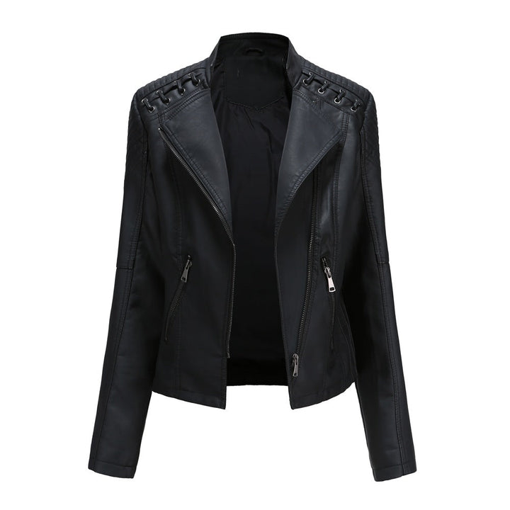 Drune | Freizeit Jacke aus veganem Leder mit Schulternaht für Frauen - Perfekt für legere Tage
