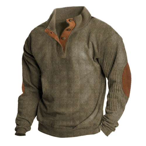 Drune | Herrenpullover mit Knöpfen