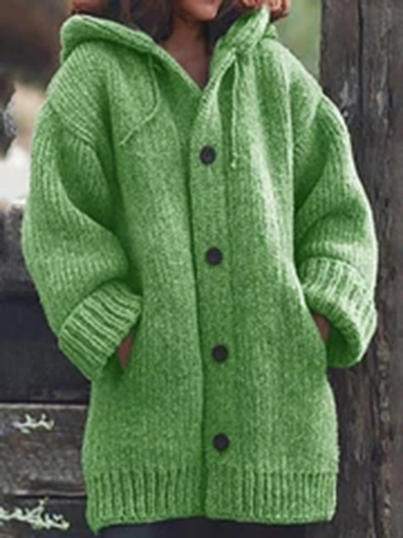 Drune | StrickStrickjacke Übergroß Passform Dickes Und Warmes Material Mit Kapuze