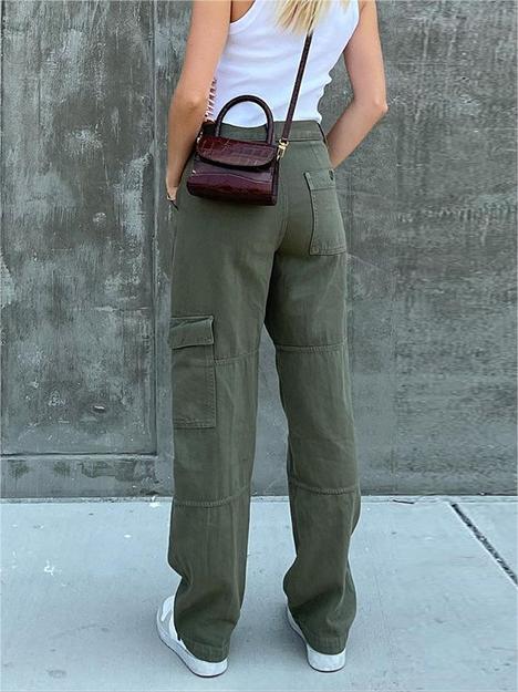 Drune | Straight Cargo Jeans Mit Patchtaschen
